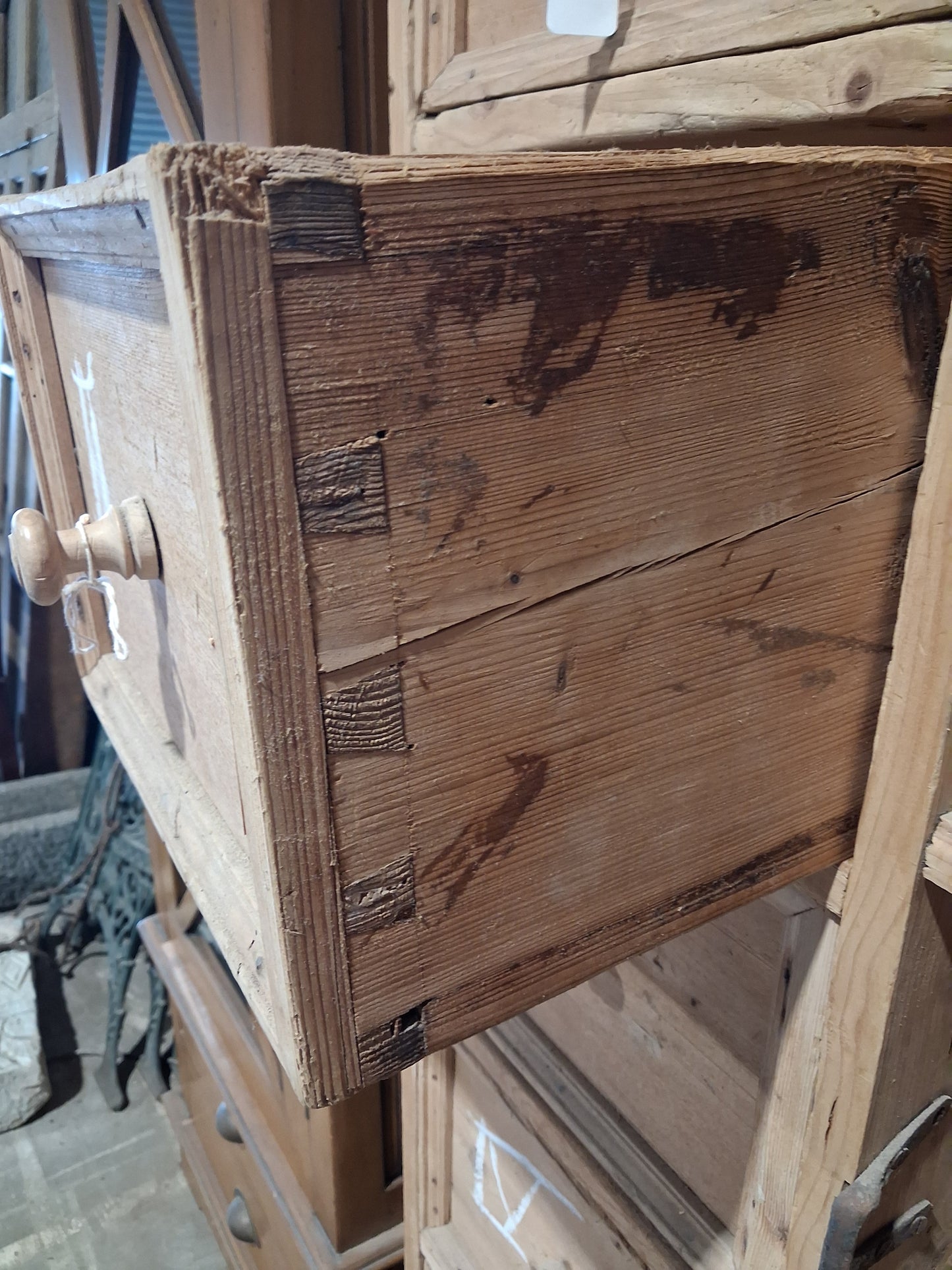 Pine cupboard with drawers