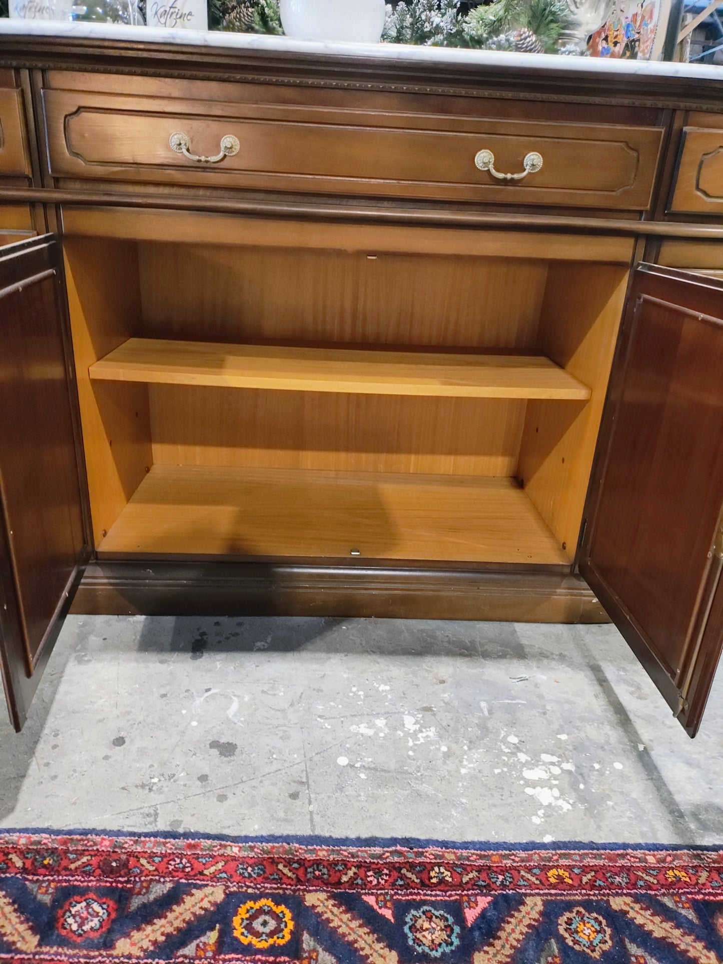 Early 1900s Baroque Sideboard w marble