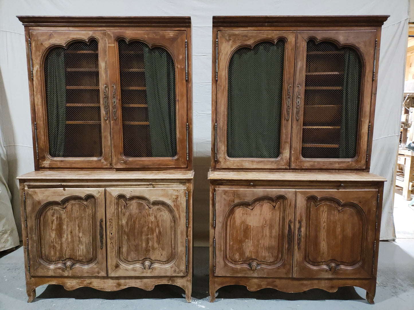 Monumental Mid-20th Century French Provincial Bibliothèque Wall Unit