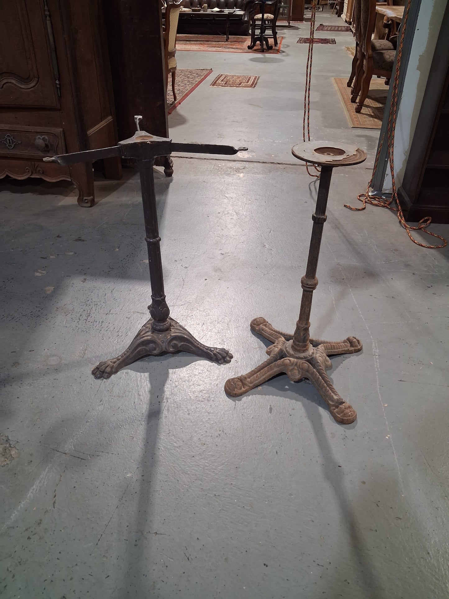 Cast iron bistro table bases