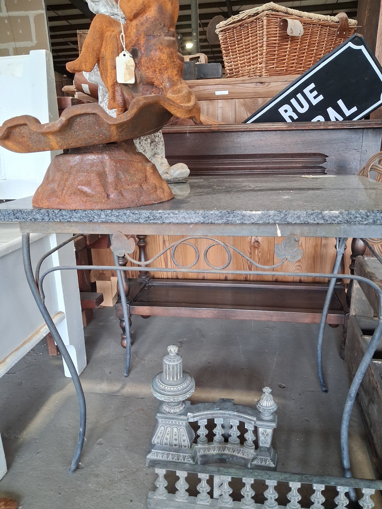 Outdoor marble table