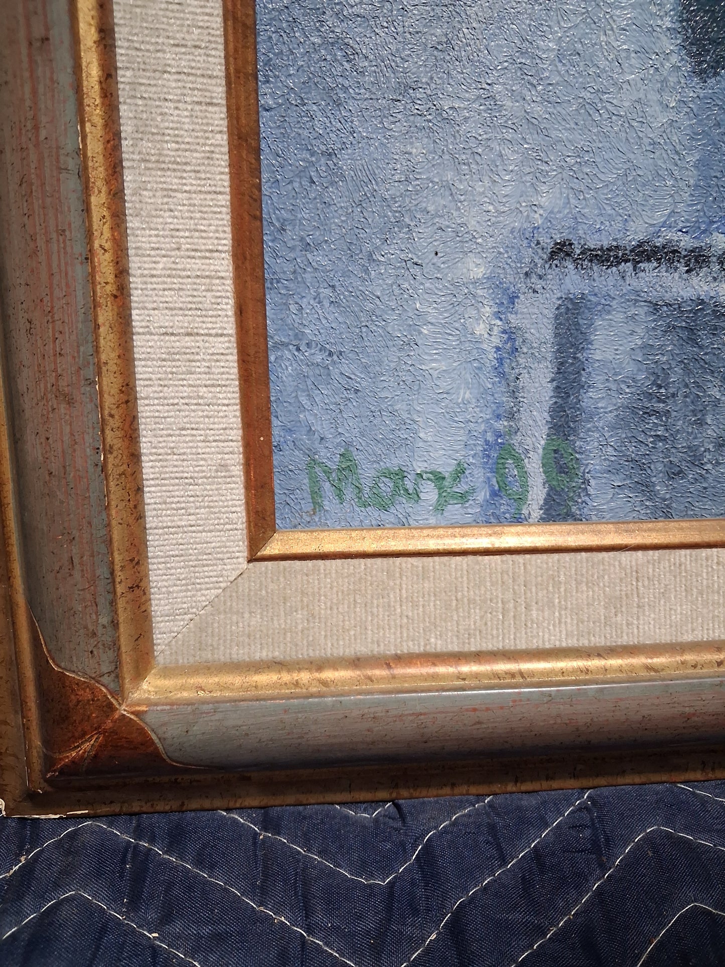 Signed French Floral Still Life Oil Painting by Max, Mid-20th Century