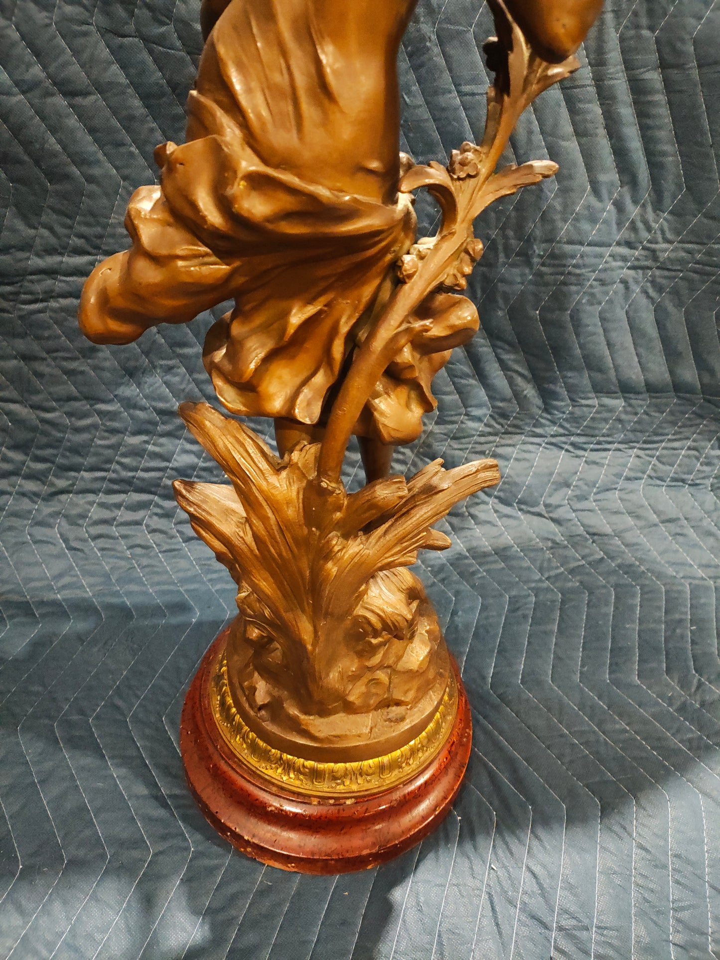 French Belle Époque Patinated Spelter Allegorical Sculpture