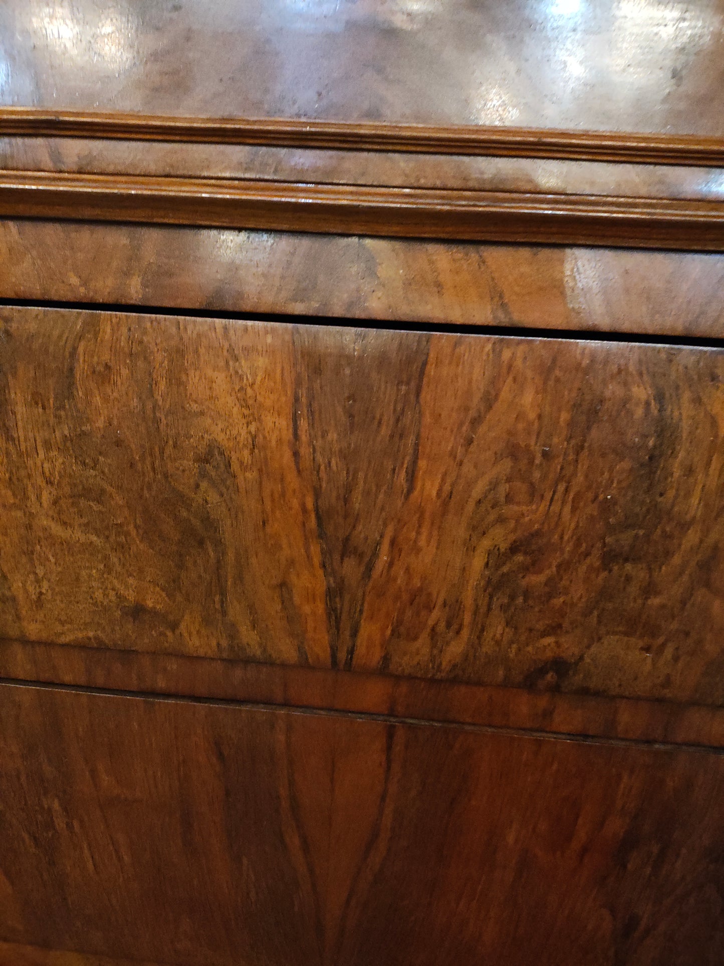 19th Century French Louis Philippe Walnut Marble-Top Commode