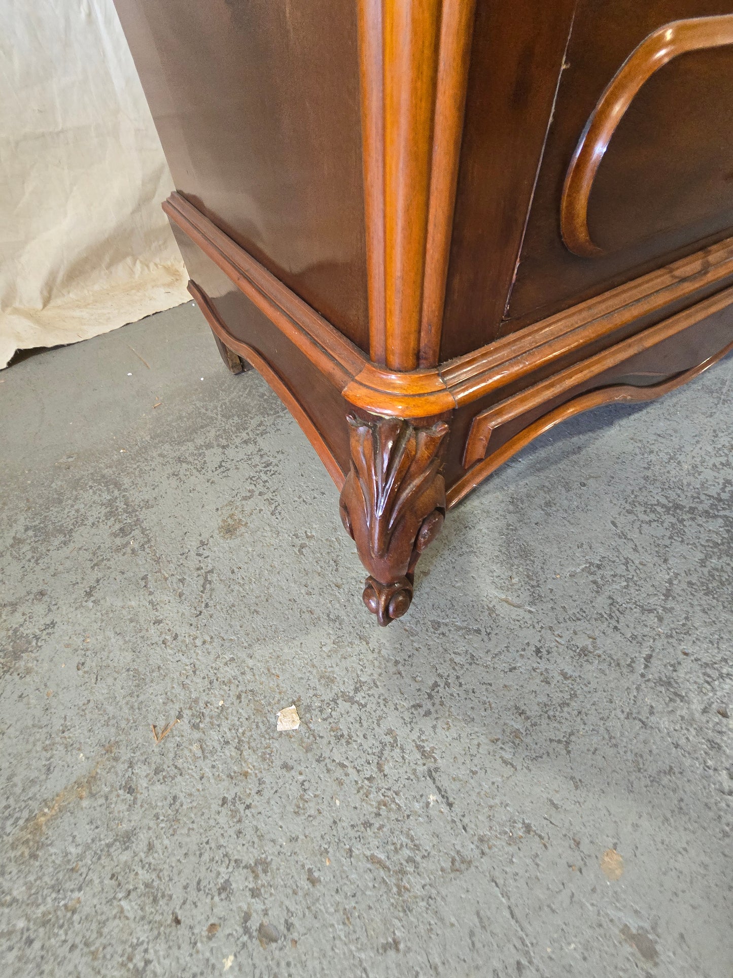 Late 1800s LXV Commode with Black Marble