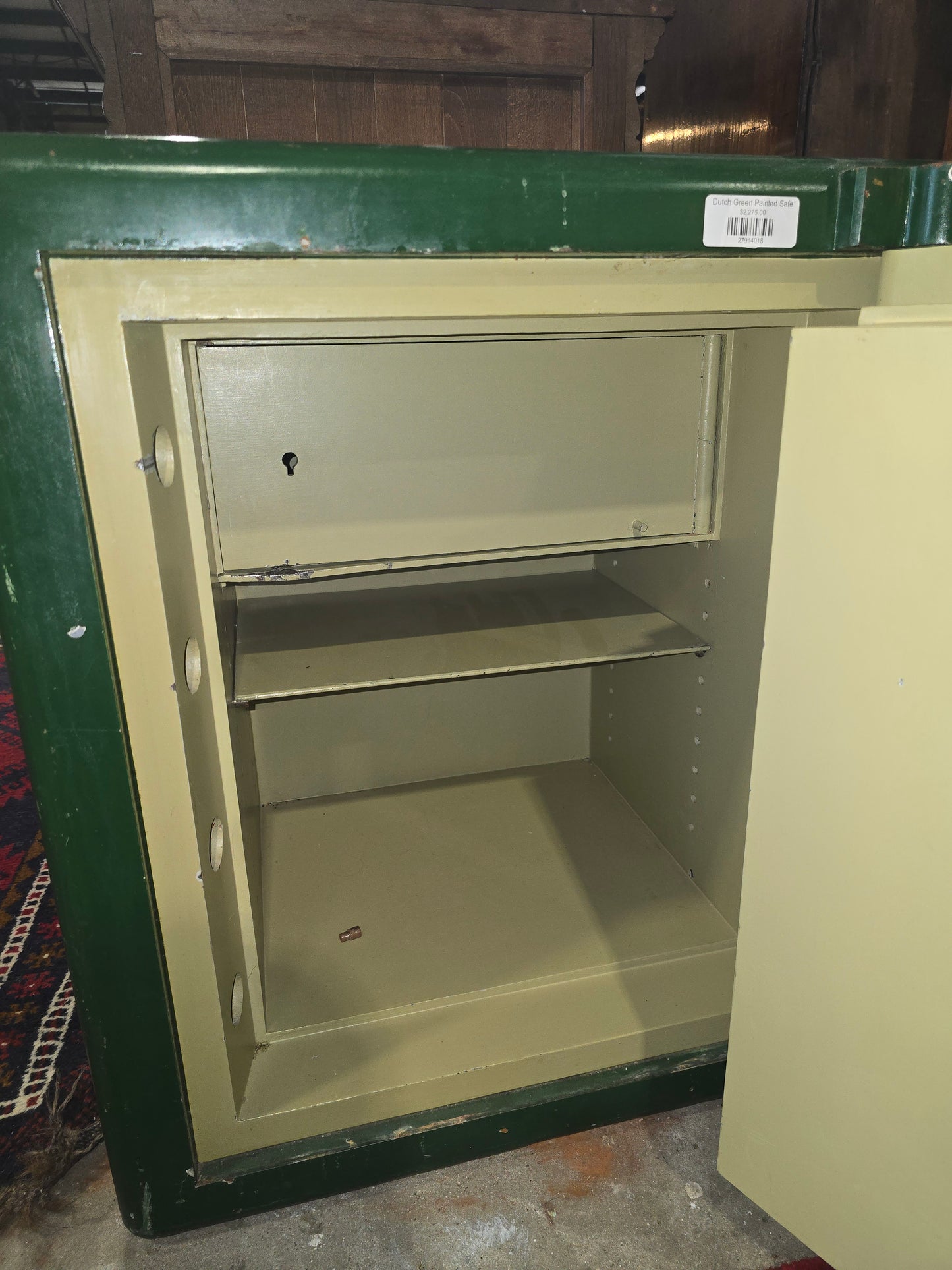 Dutch Green Painted Safe