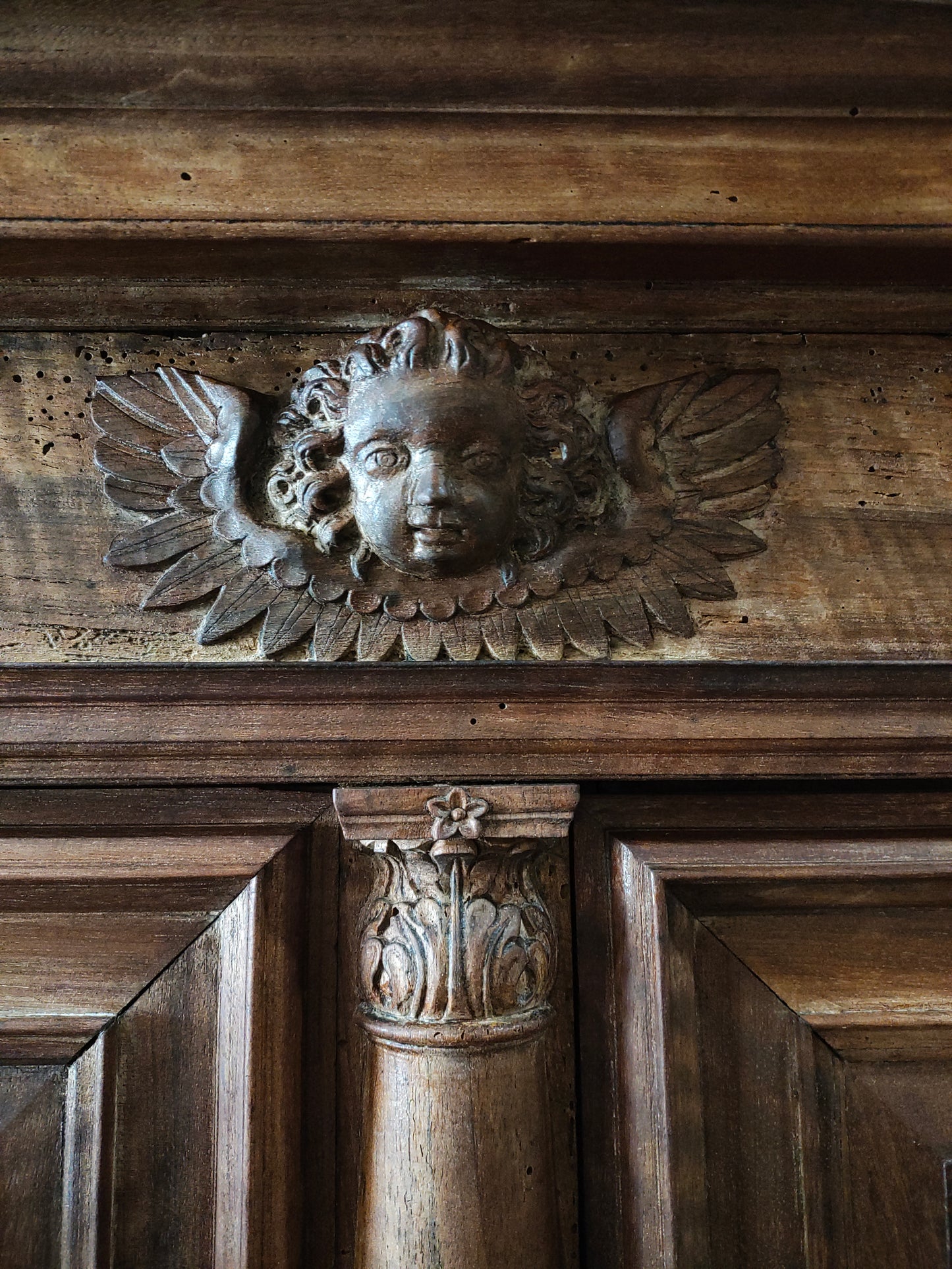 18th Century French Provincial Walnut Buffet à Deux Corps