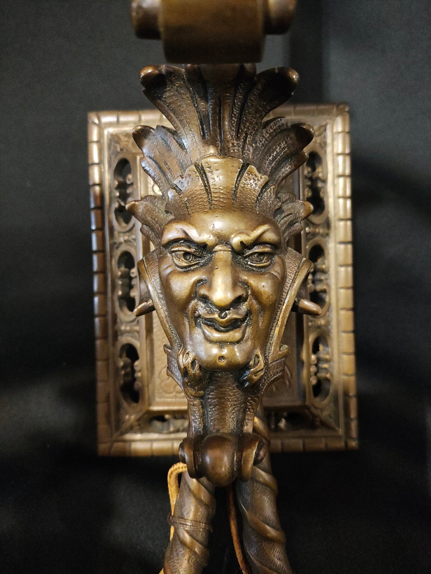 Pair of Antique French Renaissance Revival Bronze Figural Wall Sconces