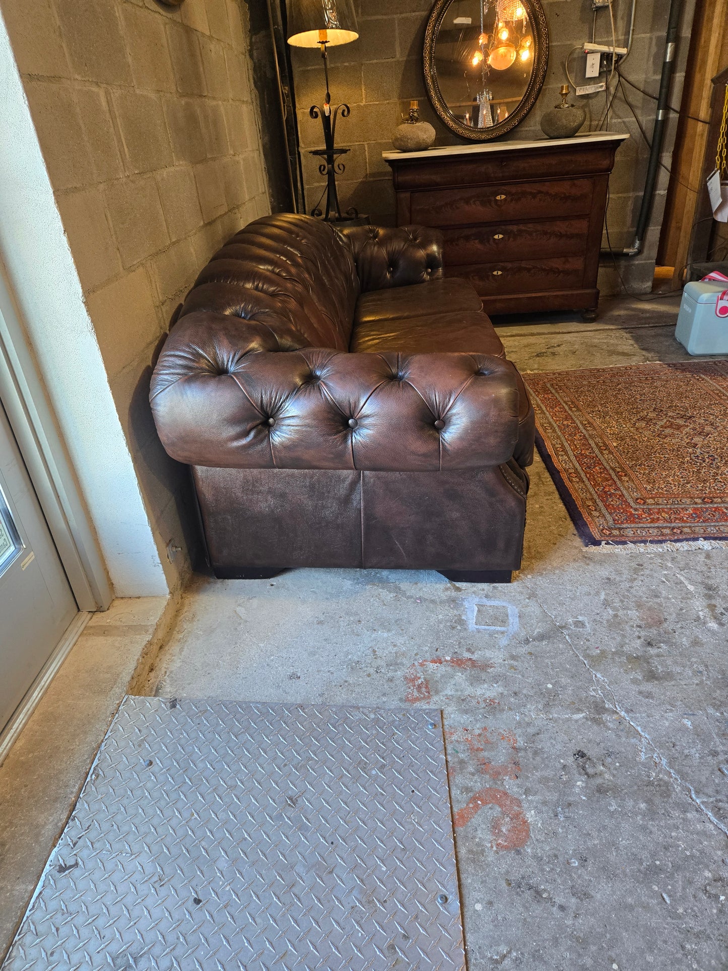 Early century Victorian chesterfield sofa