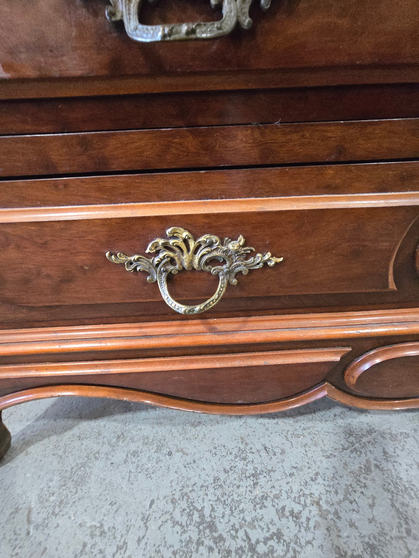 Late 1800s LXV Commode with Black Marble