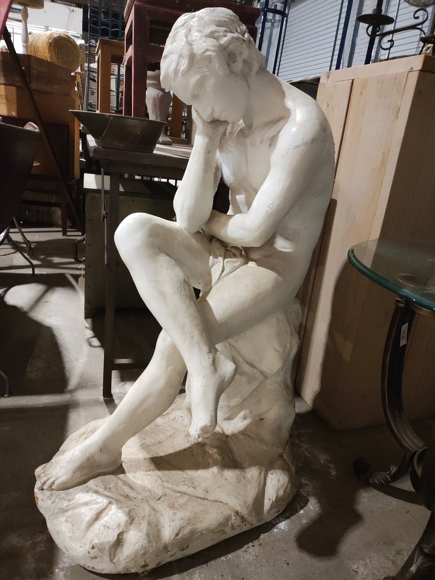 The Pondering seated nude man