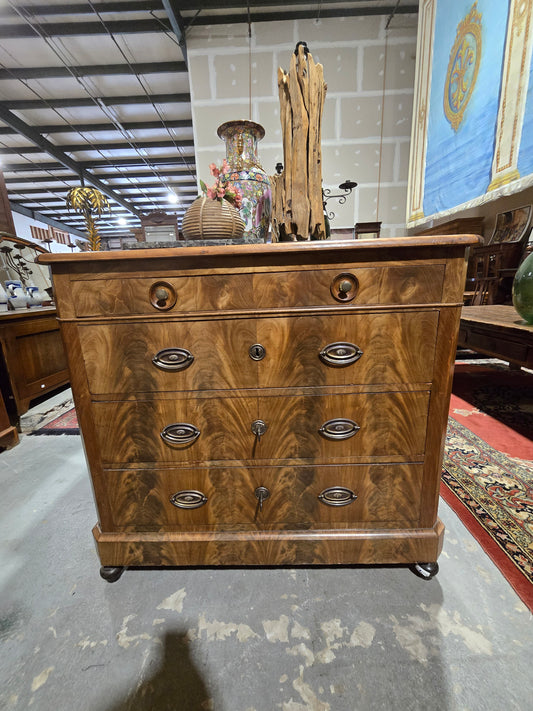 1860s Second Empire French Mahogany Commode