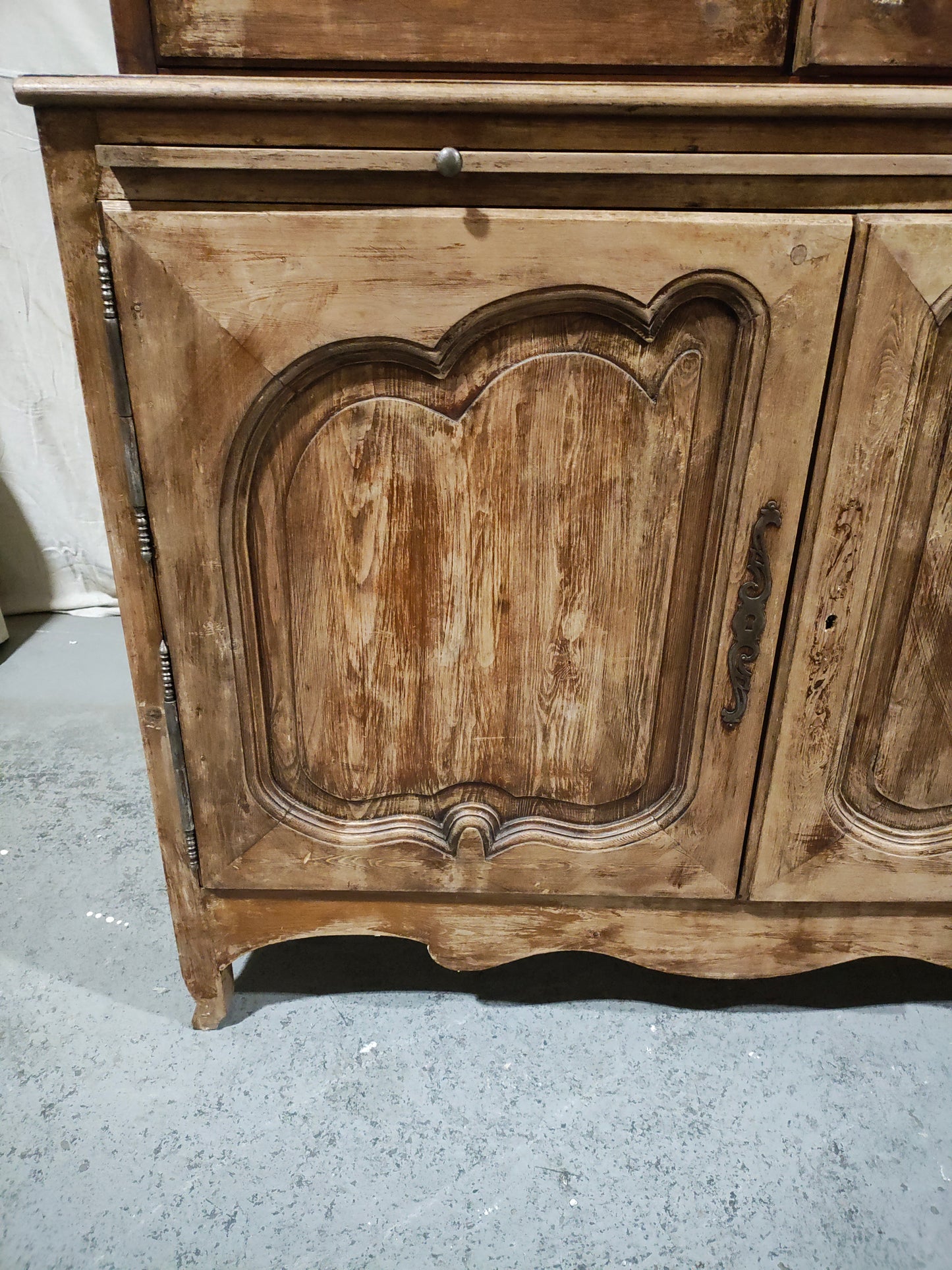 Monumental Mid-20th Century French Provincial Bibliothèque Wall Unit