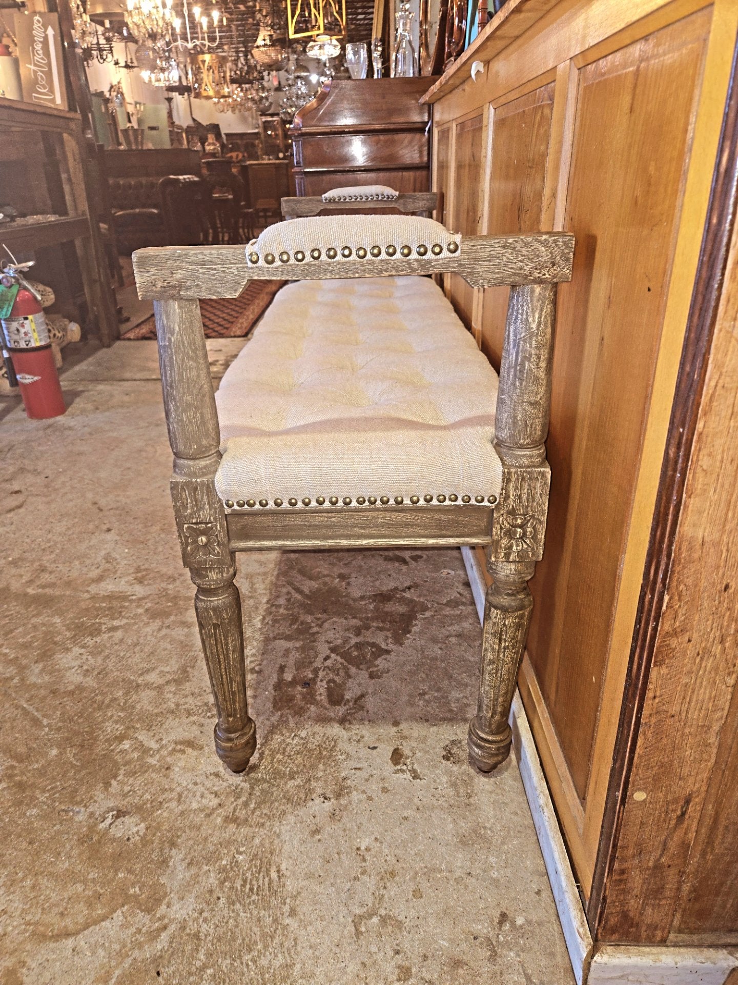 French Upholstered Bench