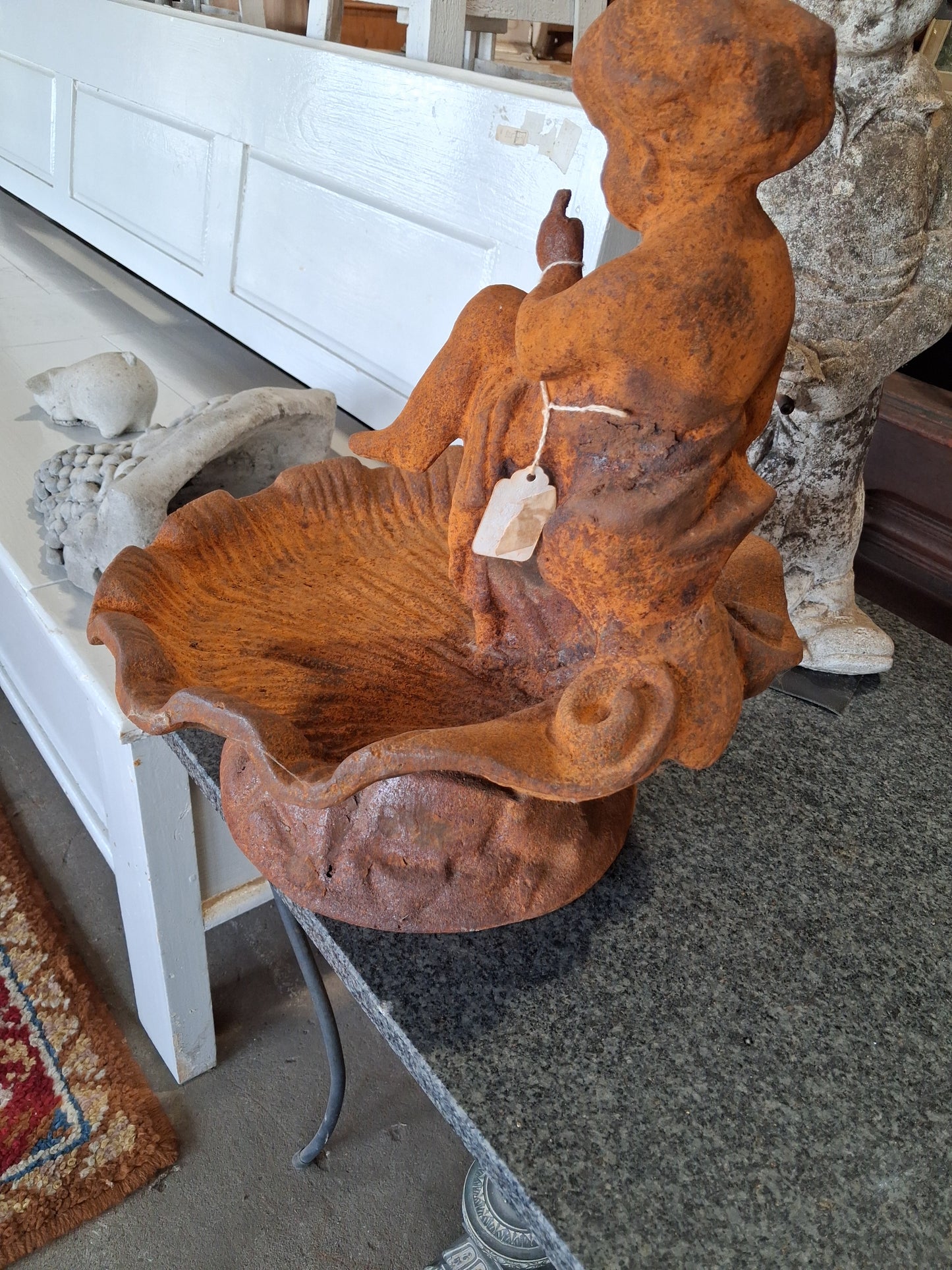 Cast iron fountain outside decor