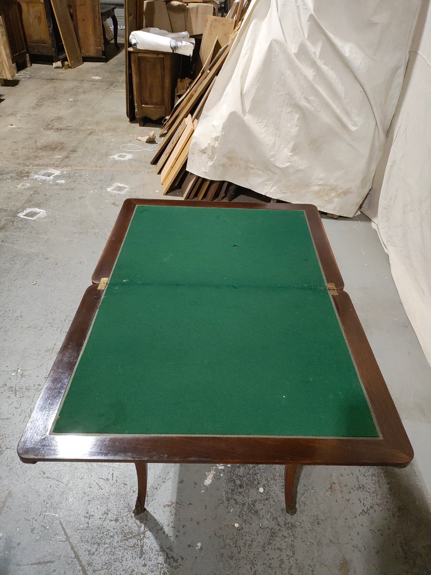 French Louis XV Style Marquetry Convertible Game Table with Chess & Backgammon