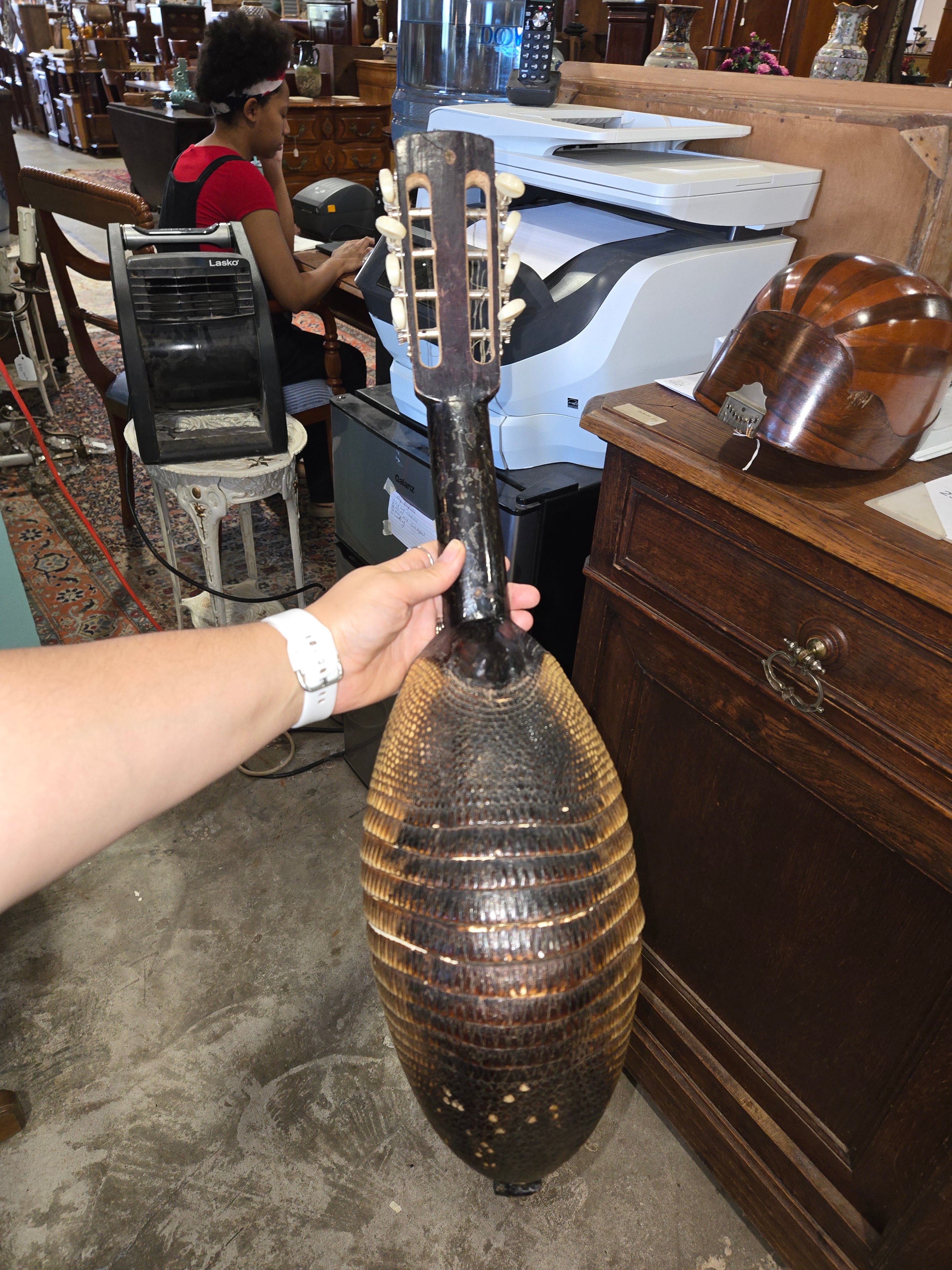 Mid 1900s Handmade Armadillo Charango – DOP Antiques