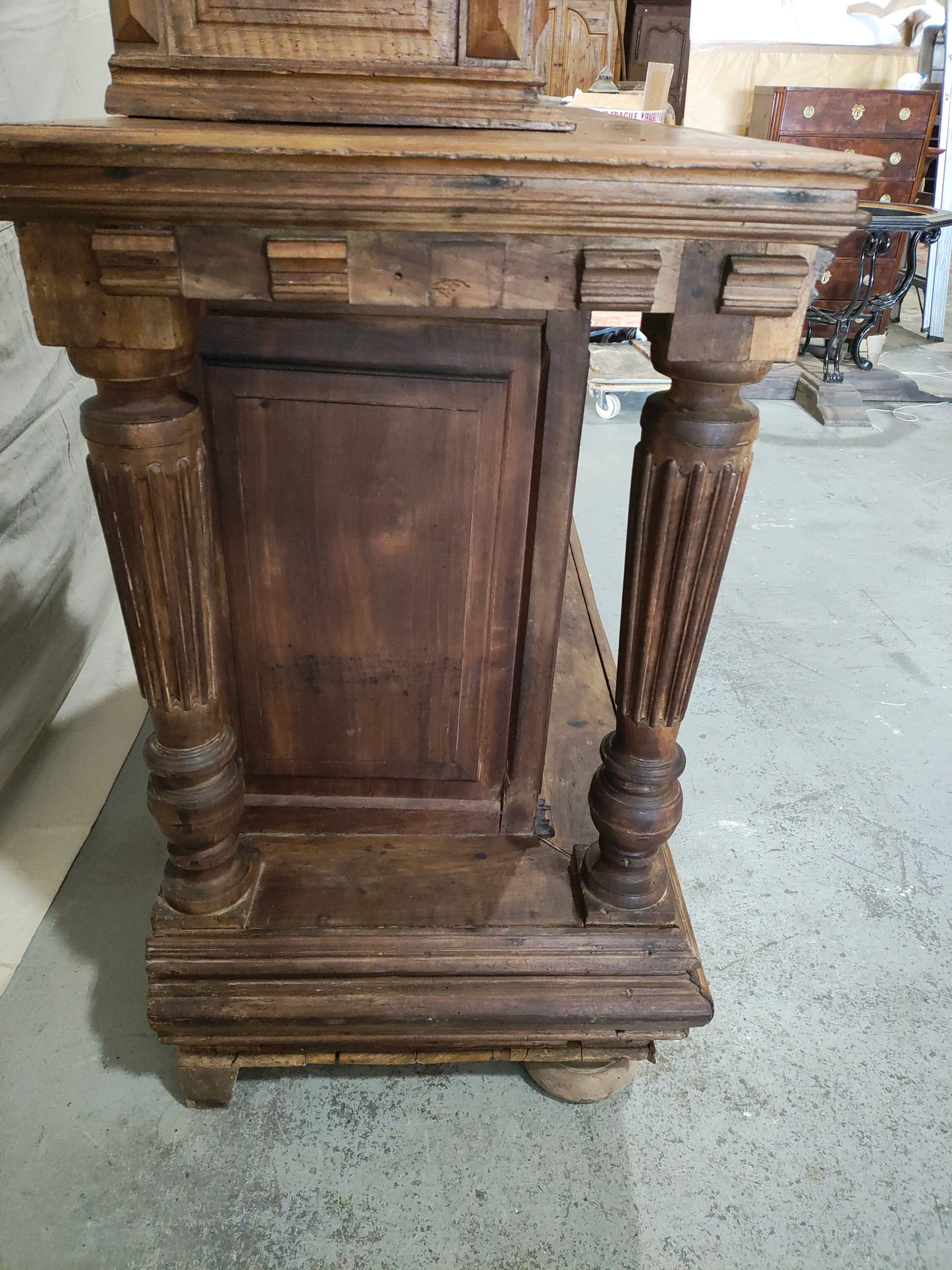 18th Century French Provincial Walnut Buffet à Deux Corps