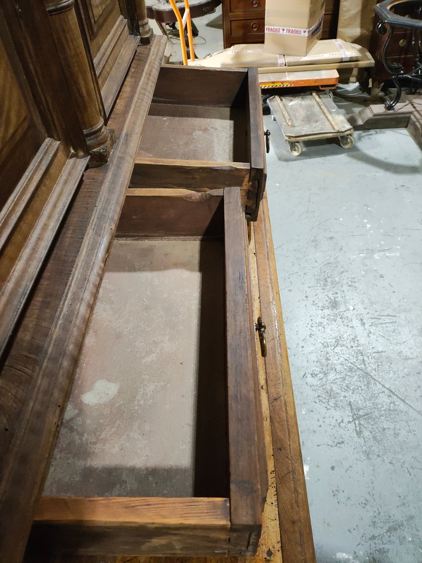 18th Century French Provincial Walnut Buffet à Deux Corps