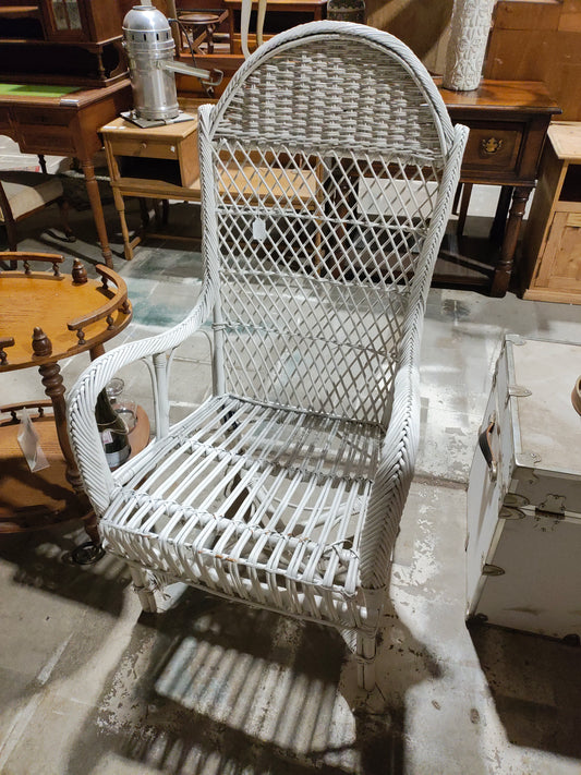 White bamboo chair