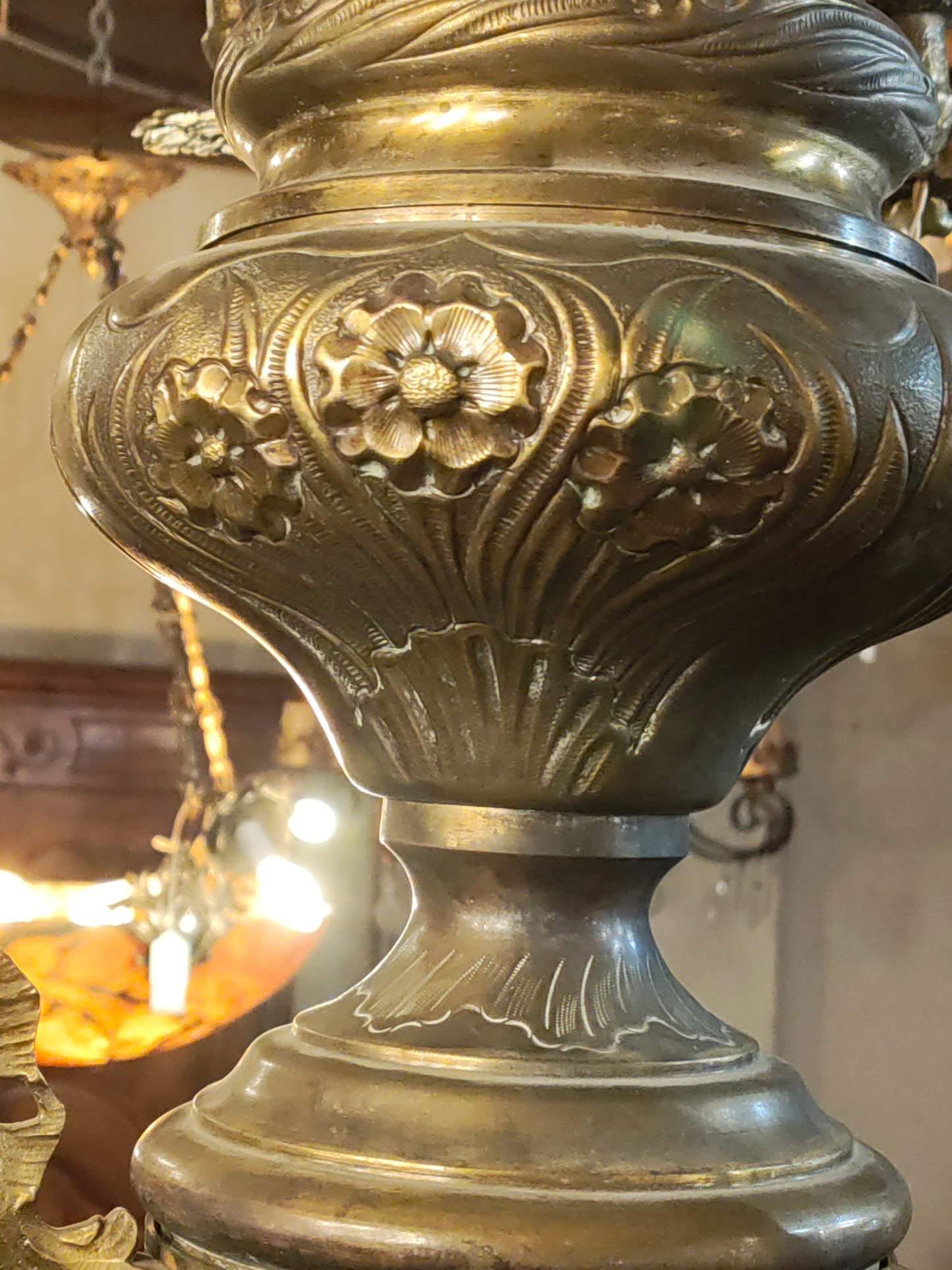 1880s French Bronze and Cobalt Opaline Chandelier – Var Region, Provence