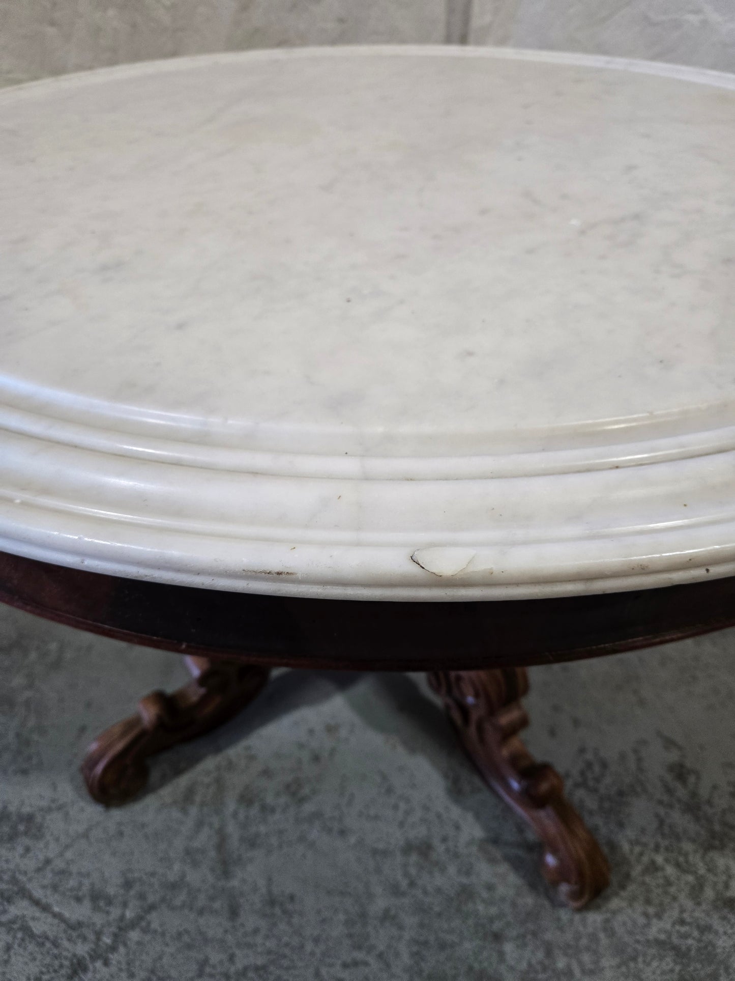 Late 1800s Louis XV Marble Top Table