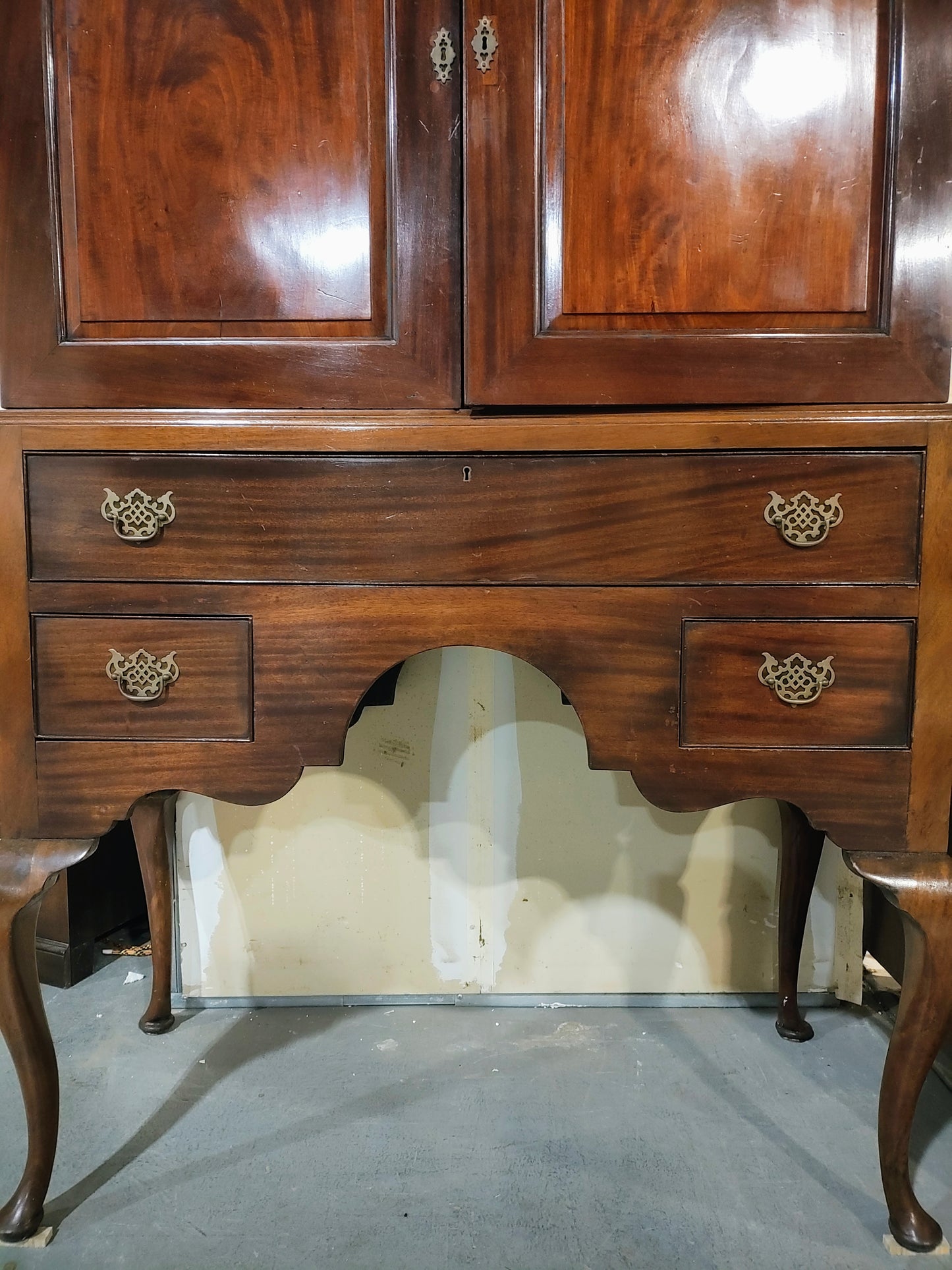 English Mahogany Chest On Stand