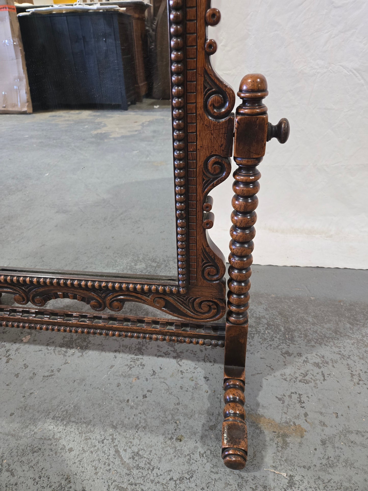 Early Century Louis XV Oak Mirror