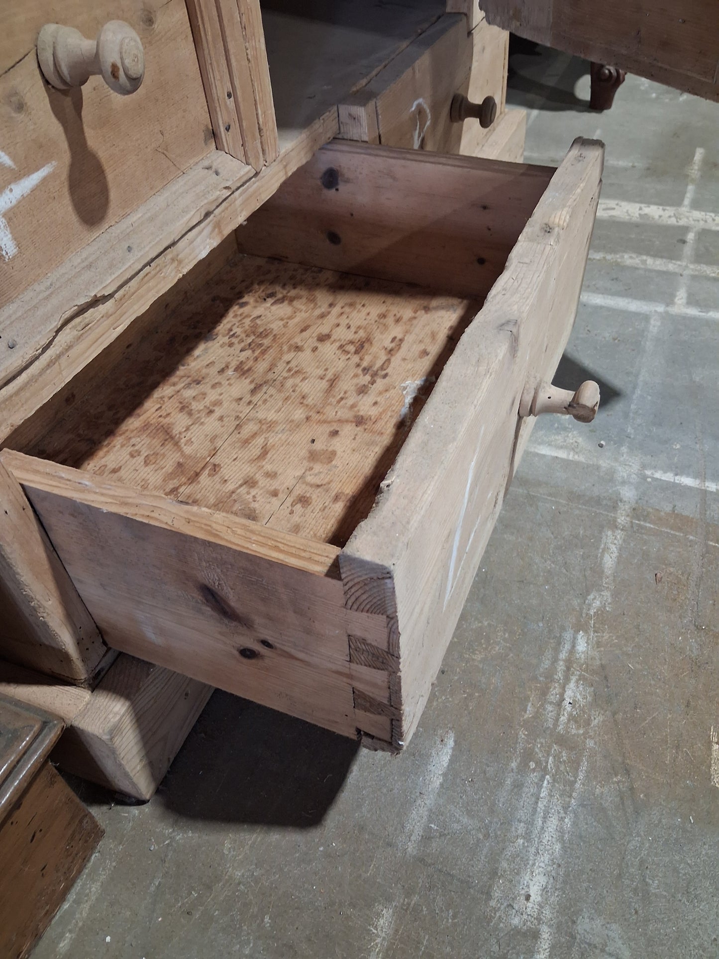 Pine cupboard with drawers