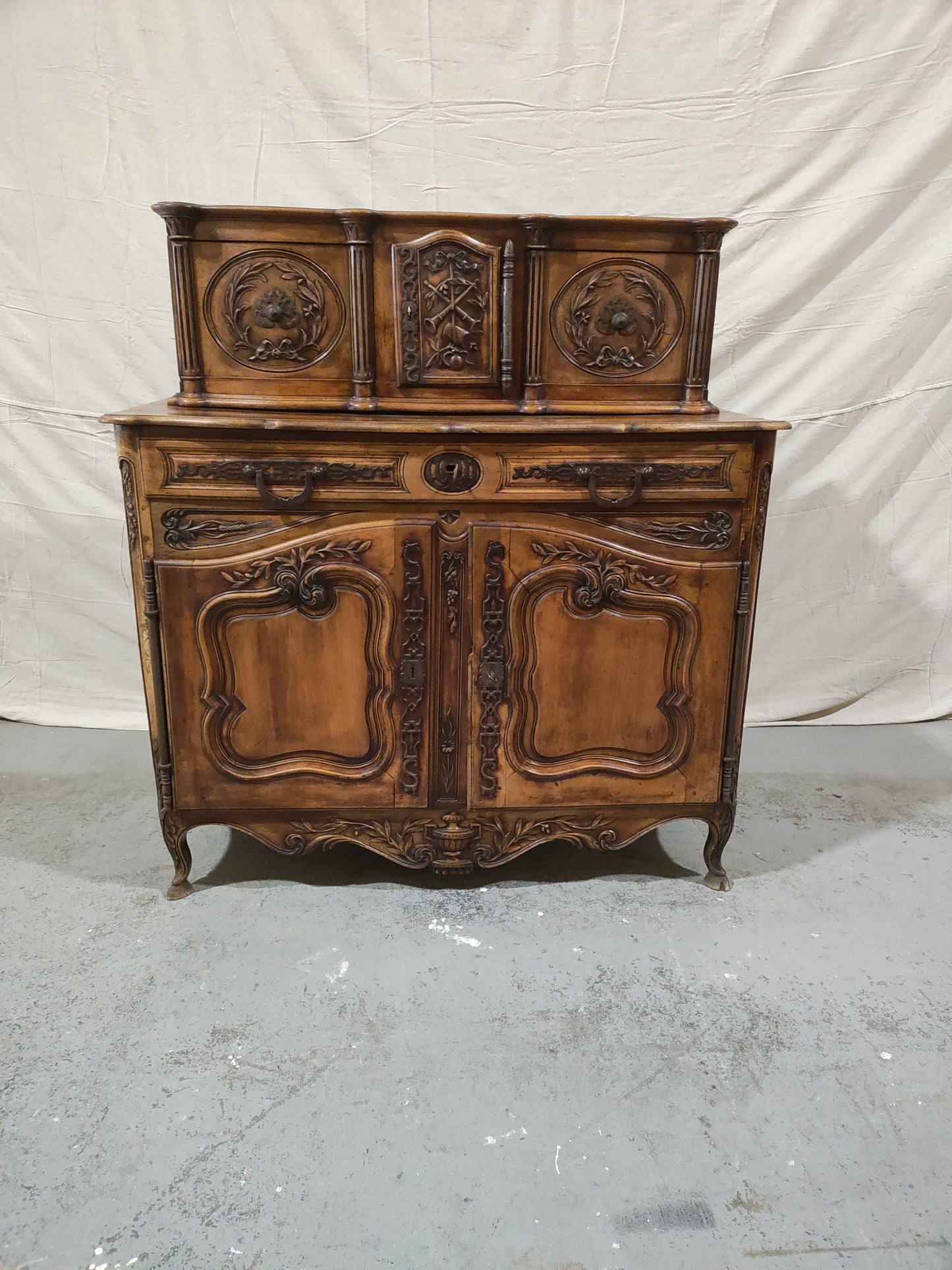 Mid-19th Century French Provincial Buffet à Deux Corps, Circa 1850