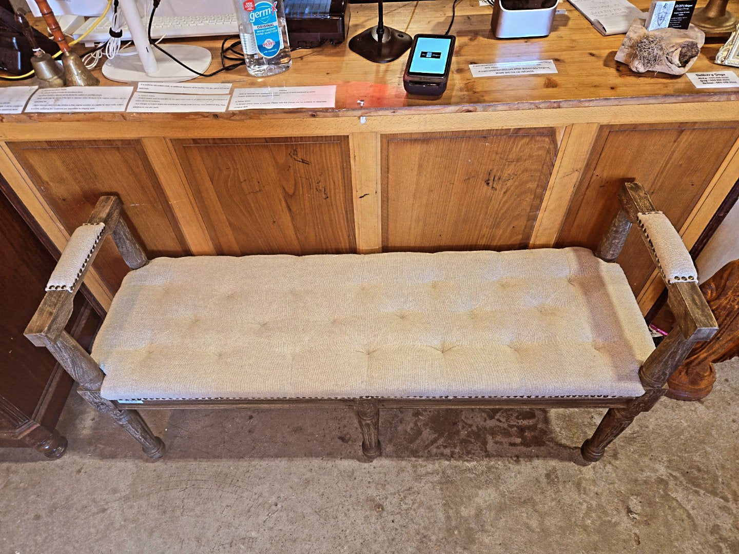 French Upholstered Bench