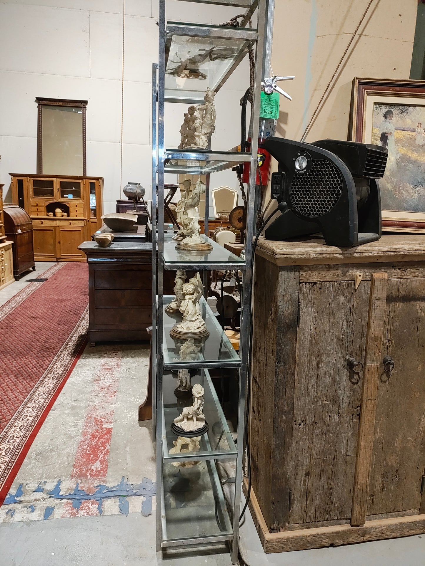 Late 1900s Hollywood regency glass shelf