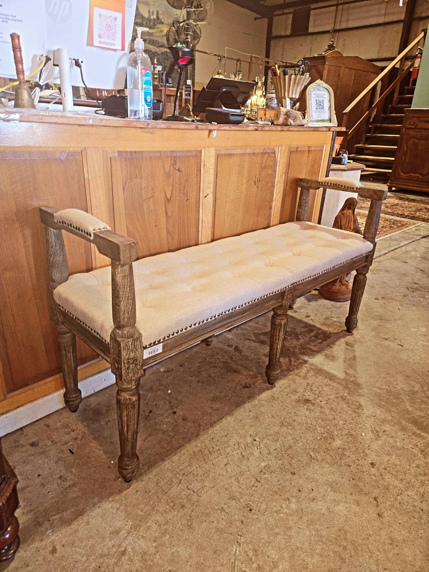 French Upholstered Bench