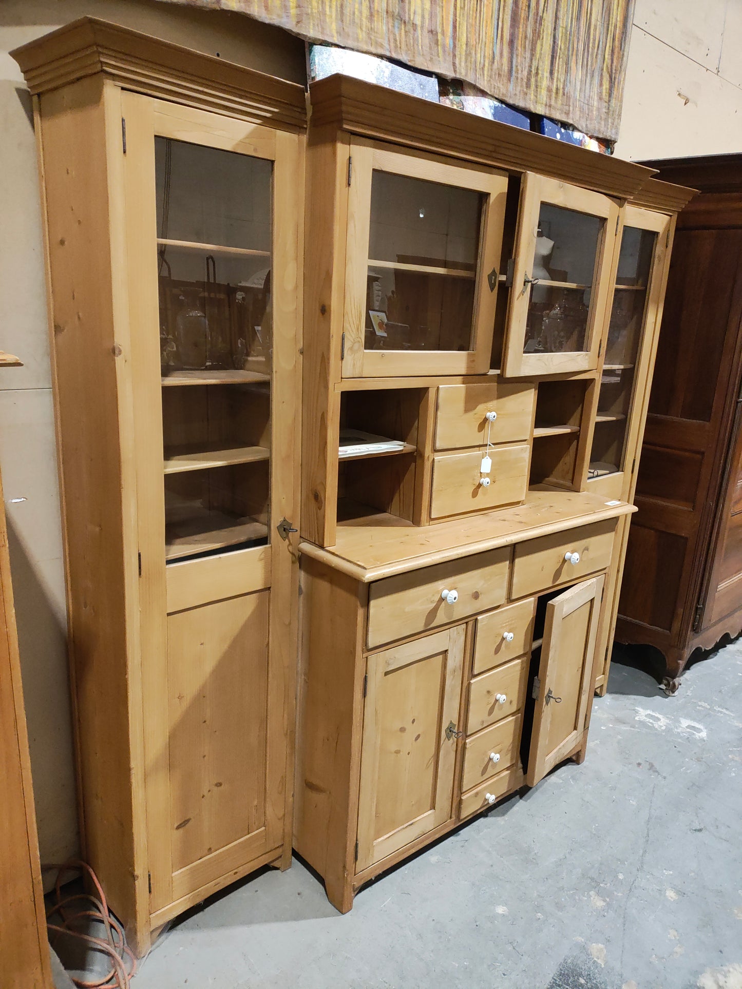 1880's German Pine Hutch