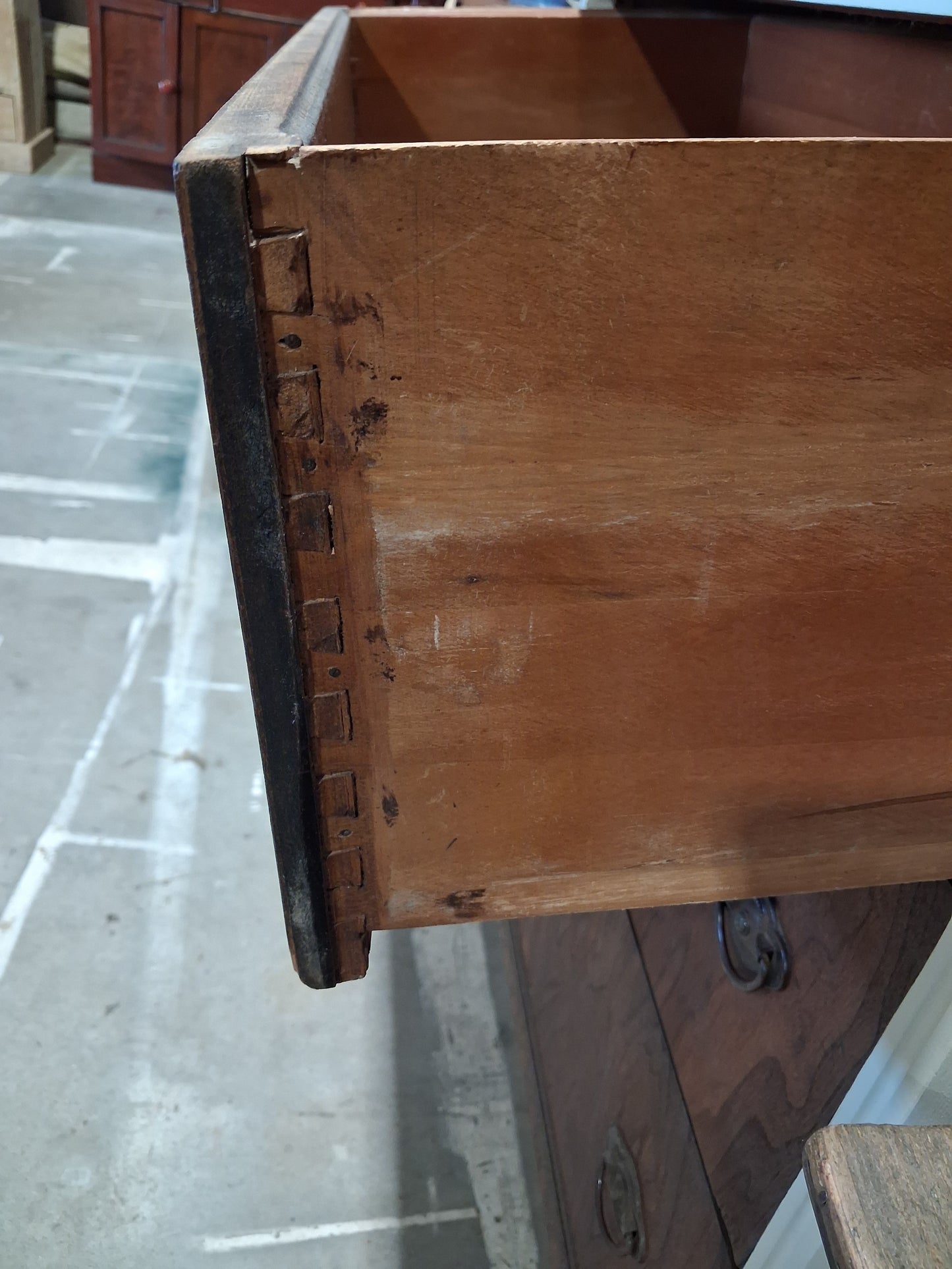 Antique American Walnut Dresser with Removable Hutch Top
