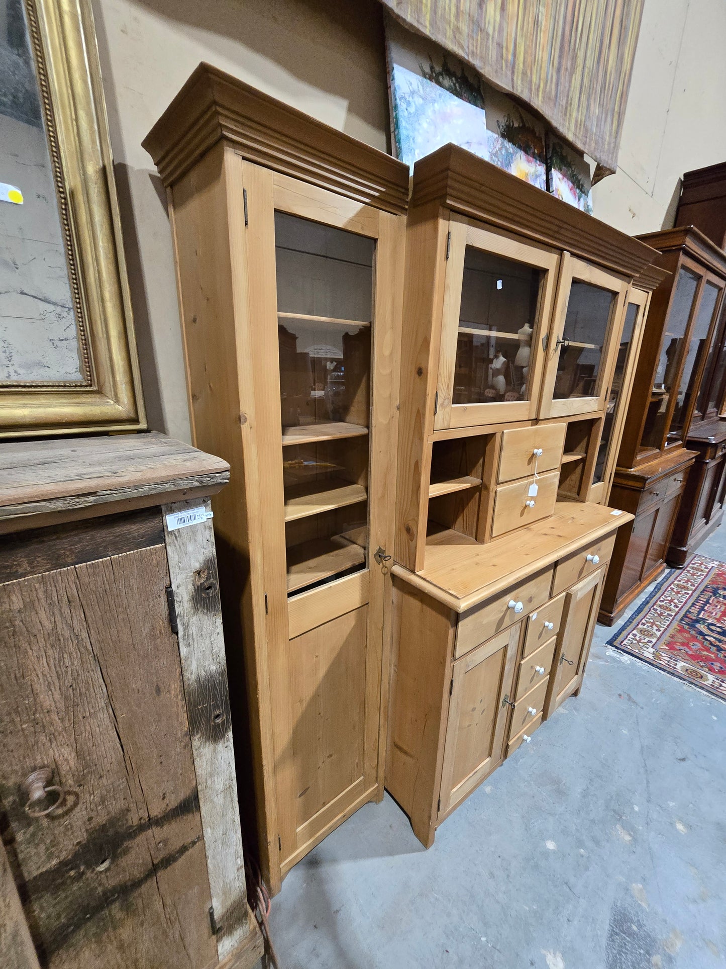 1880's German Pine Hutch