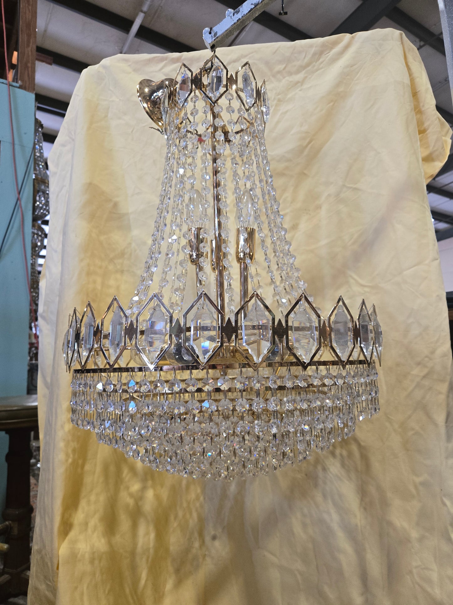 Vintage Empire tent chandelier
