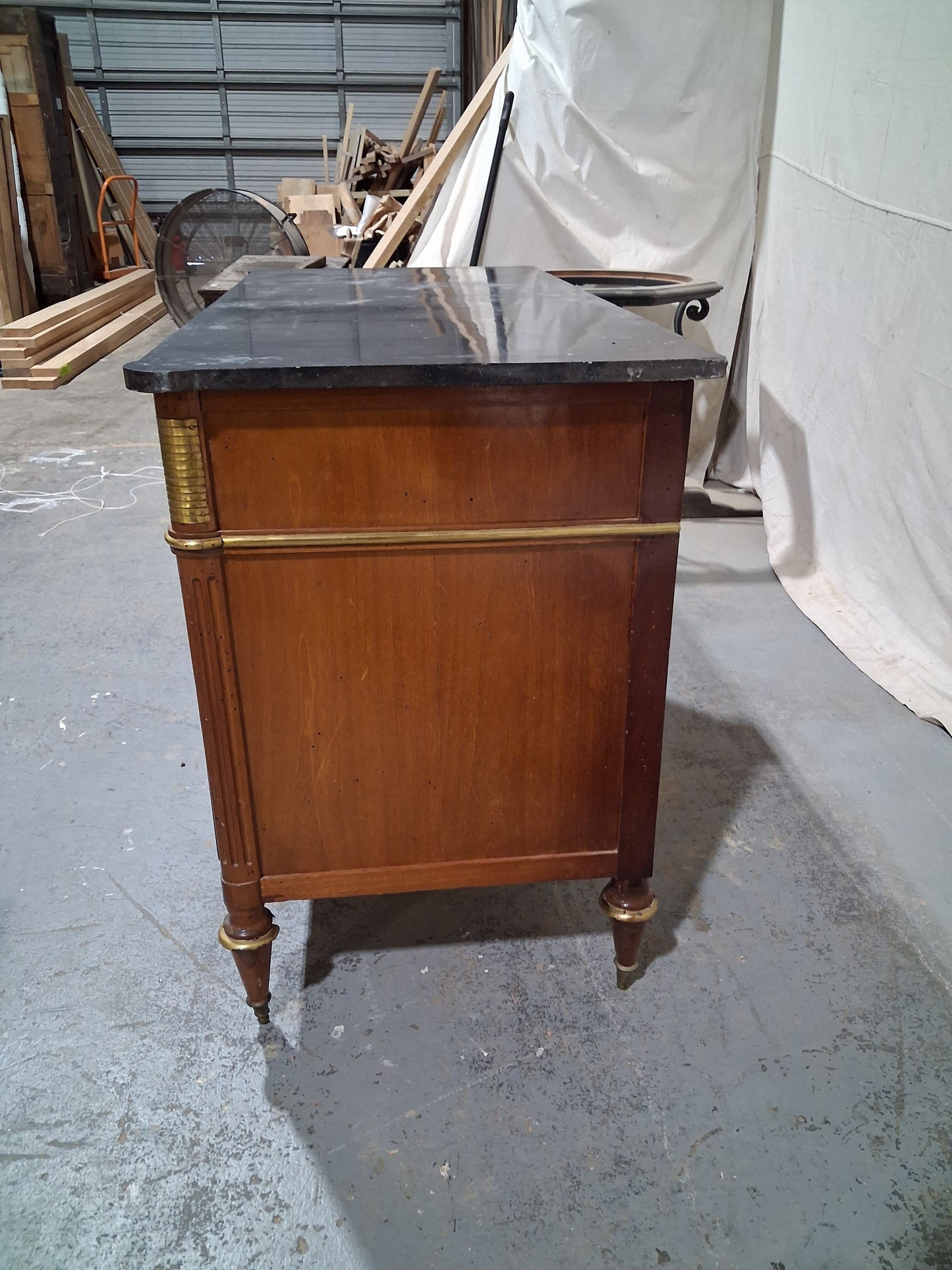French Empire Mahogany Marble-Top Commode, Circa 1820–1835
