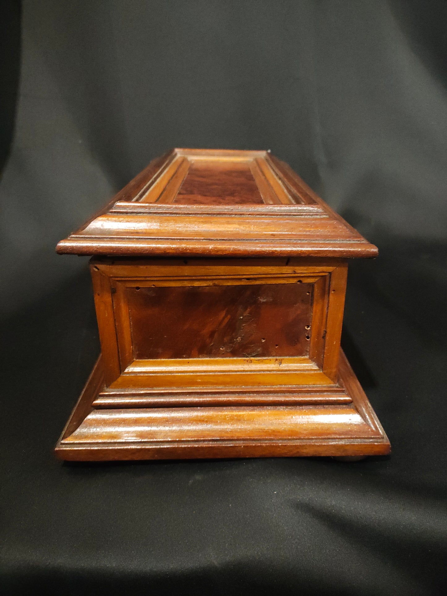 Victorian Burl Veneer Jewelry or Document Casket Box