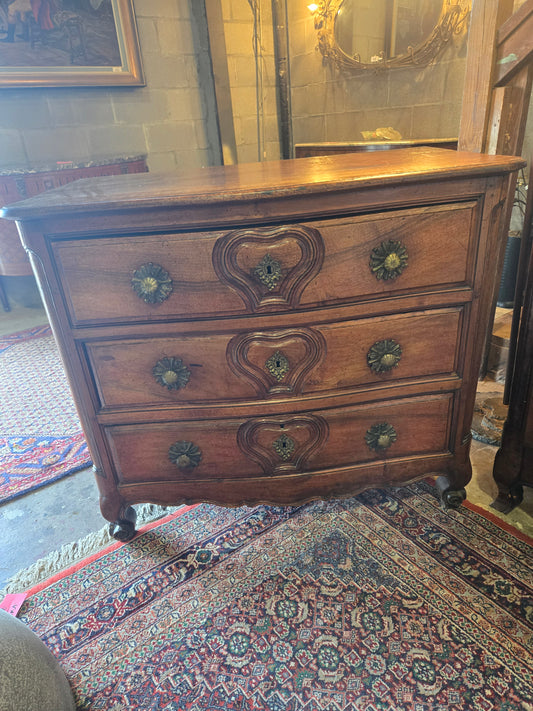 Late 18th-Century French Provincial Walnut Wedding Commode