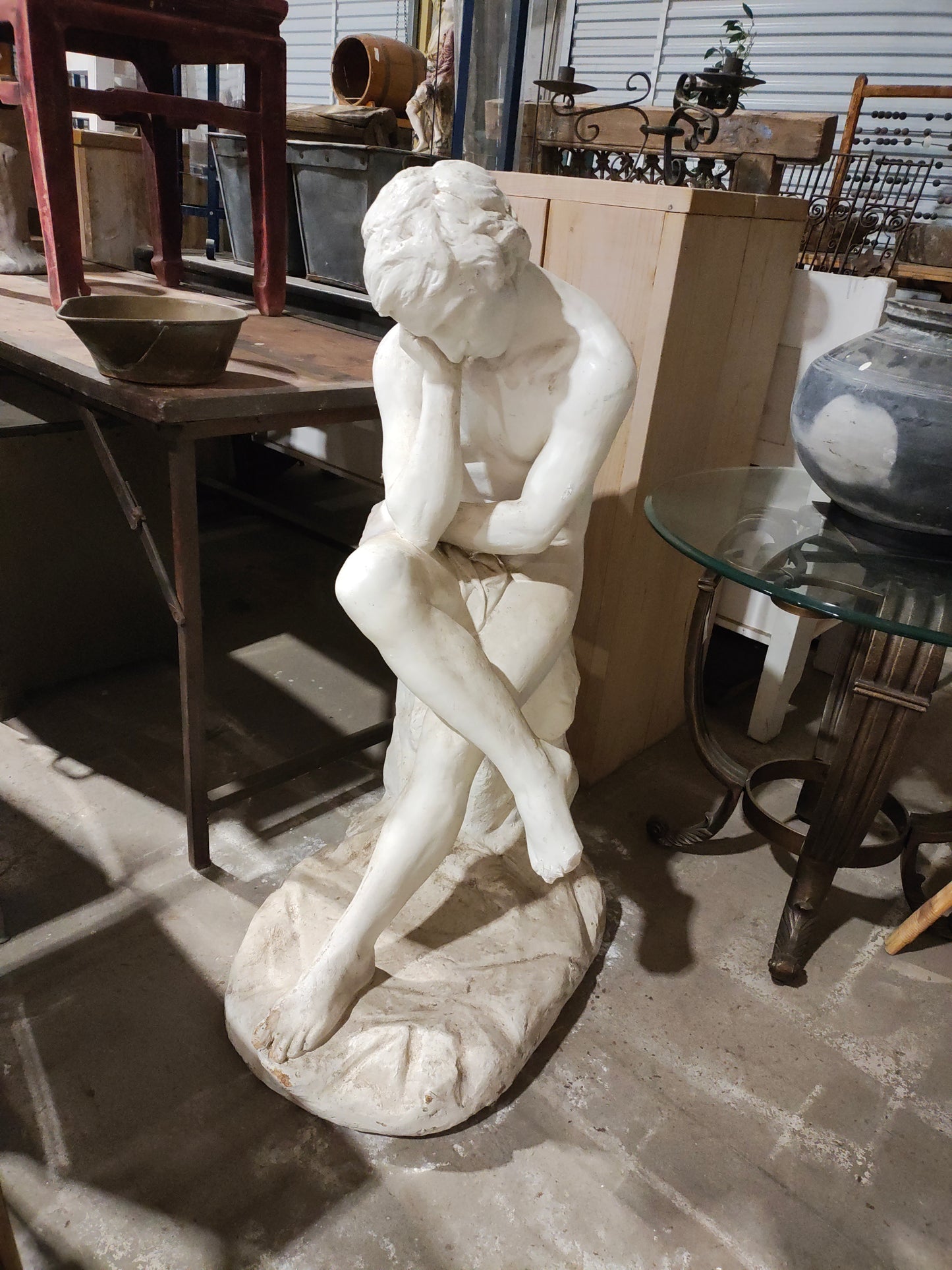 The Pondering seated nude man