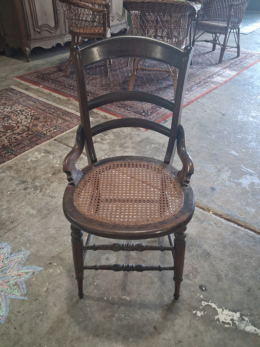 19th Century French Louis Philippe Style Cane Seat Side Chair