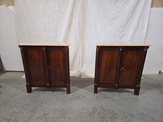 Late 1800s Empire corner cabinet