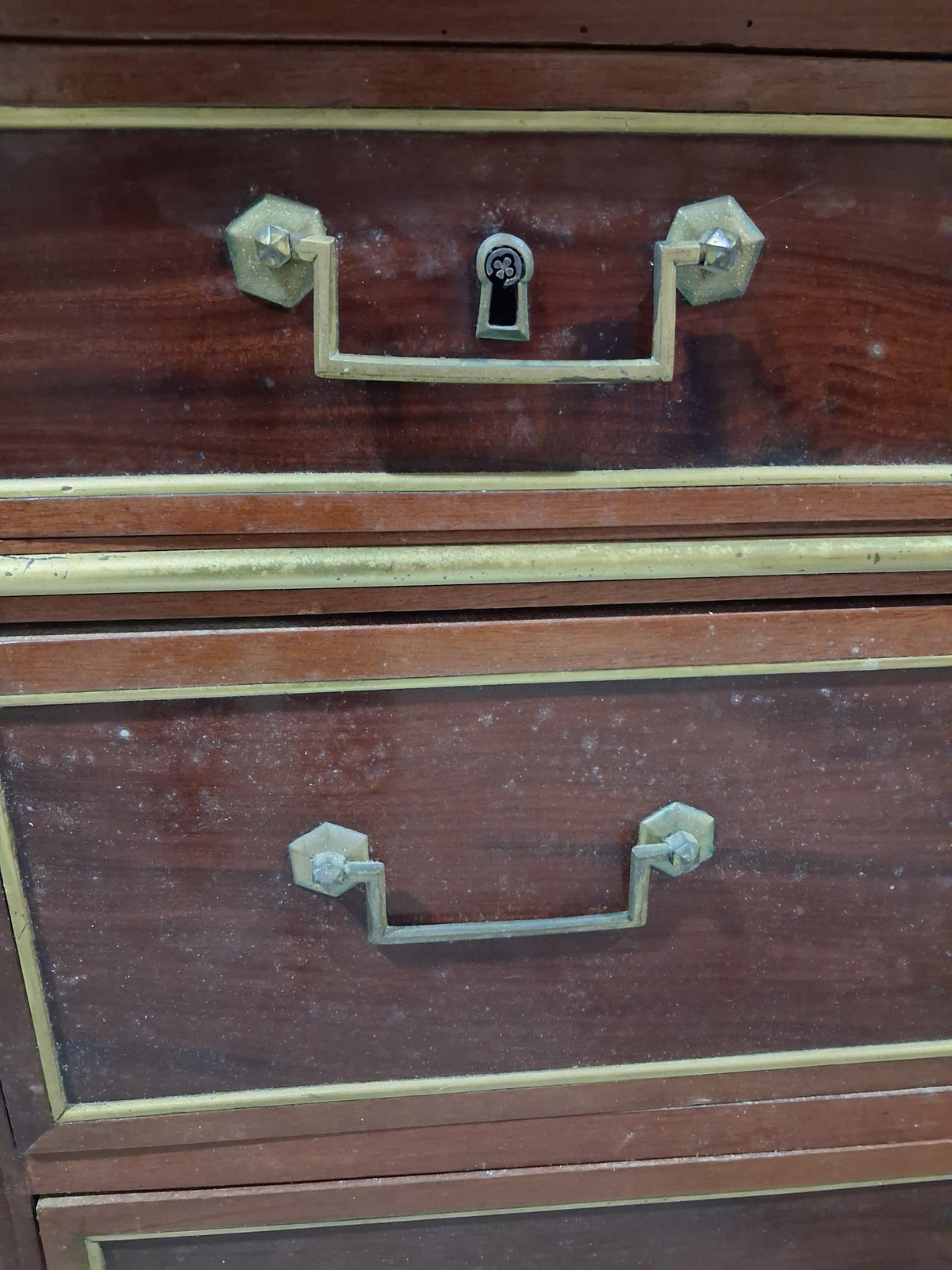 French Empire Mahogany Marble-Top Commode, Circa 1820–1835