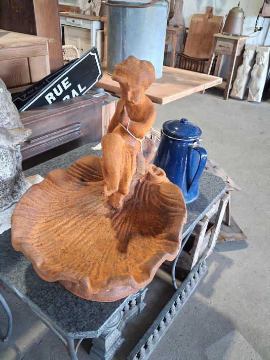 Cast iron fountain outside decor