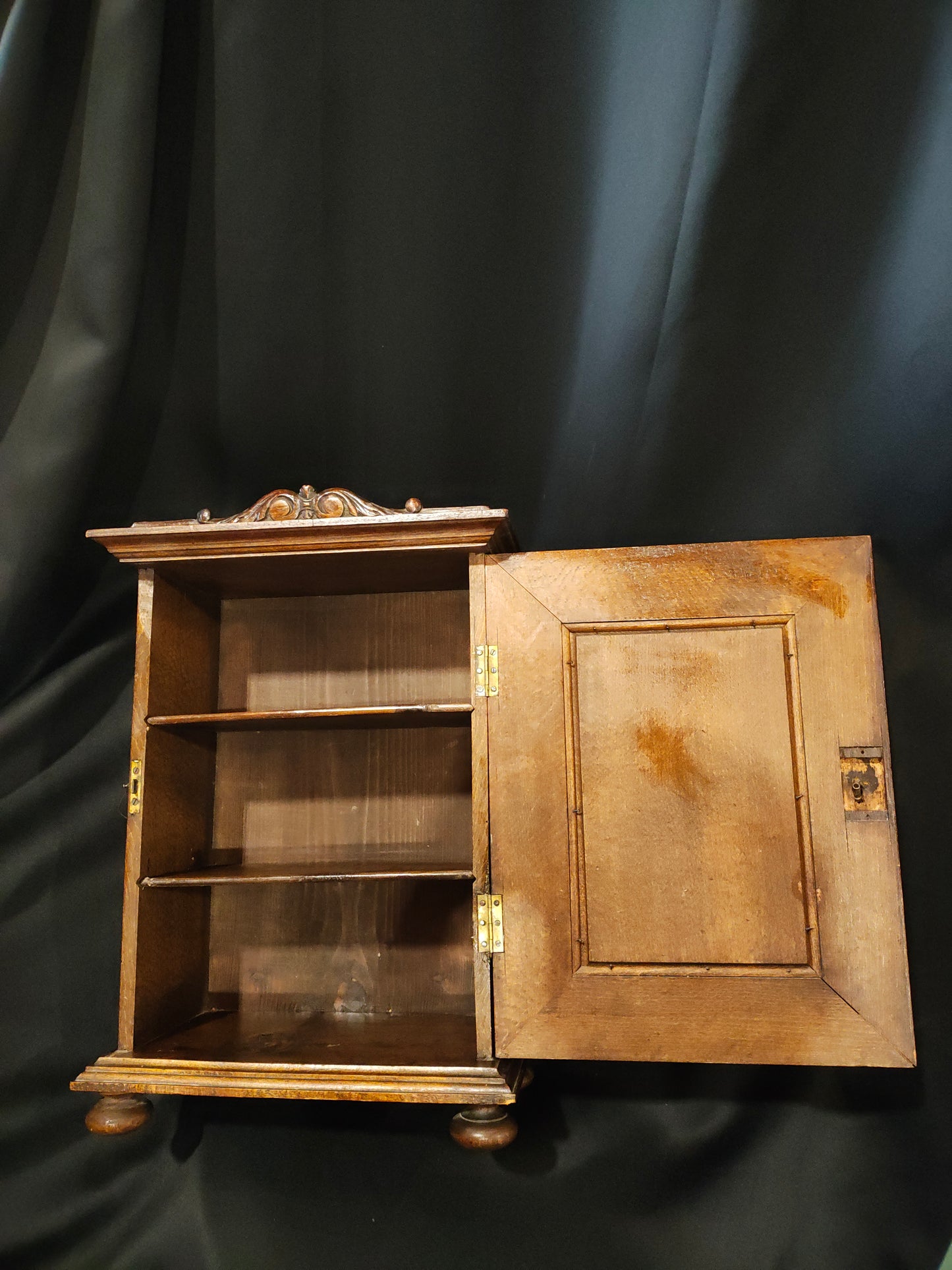 19th Century French Renaissance Revival Heraldic Knight Wall Cabinet / Comtoise Clock Case