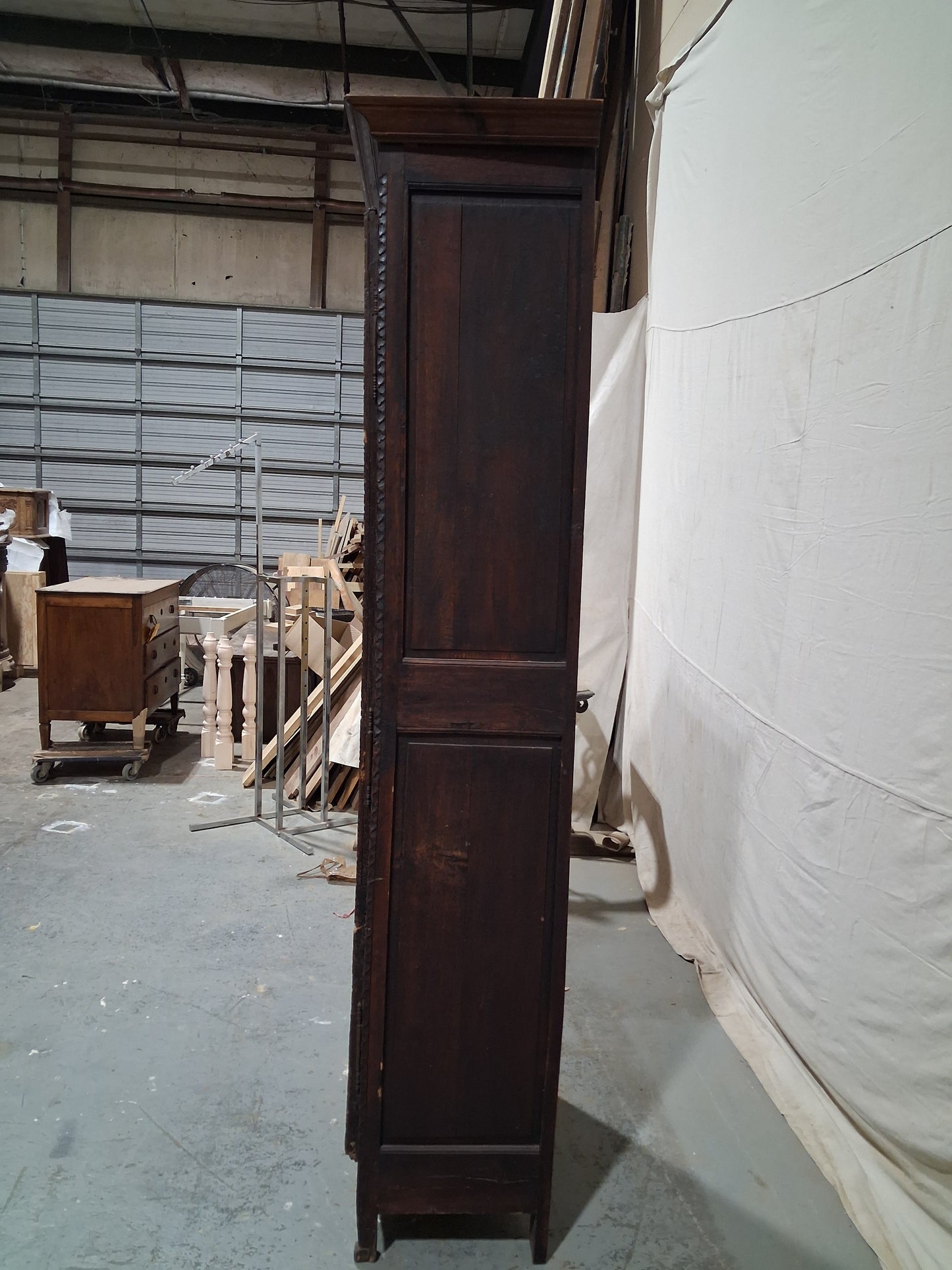 French Renaissance Revival Oak Bonnetière Cabinet, Circa 1880s