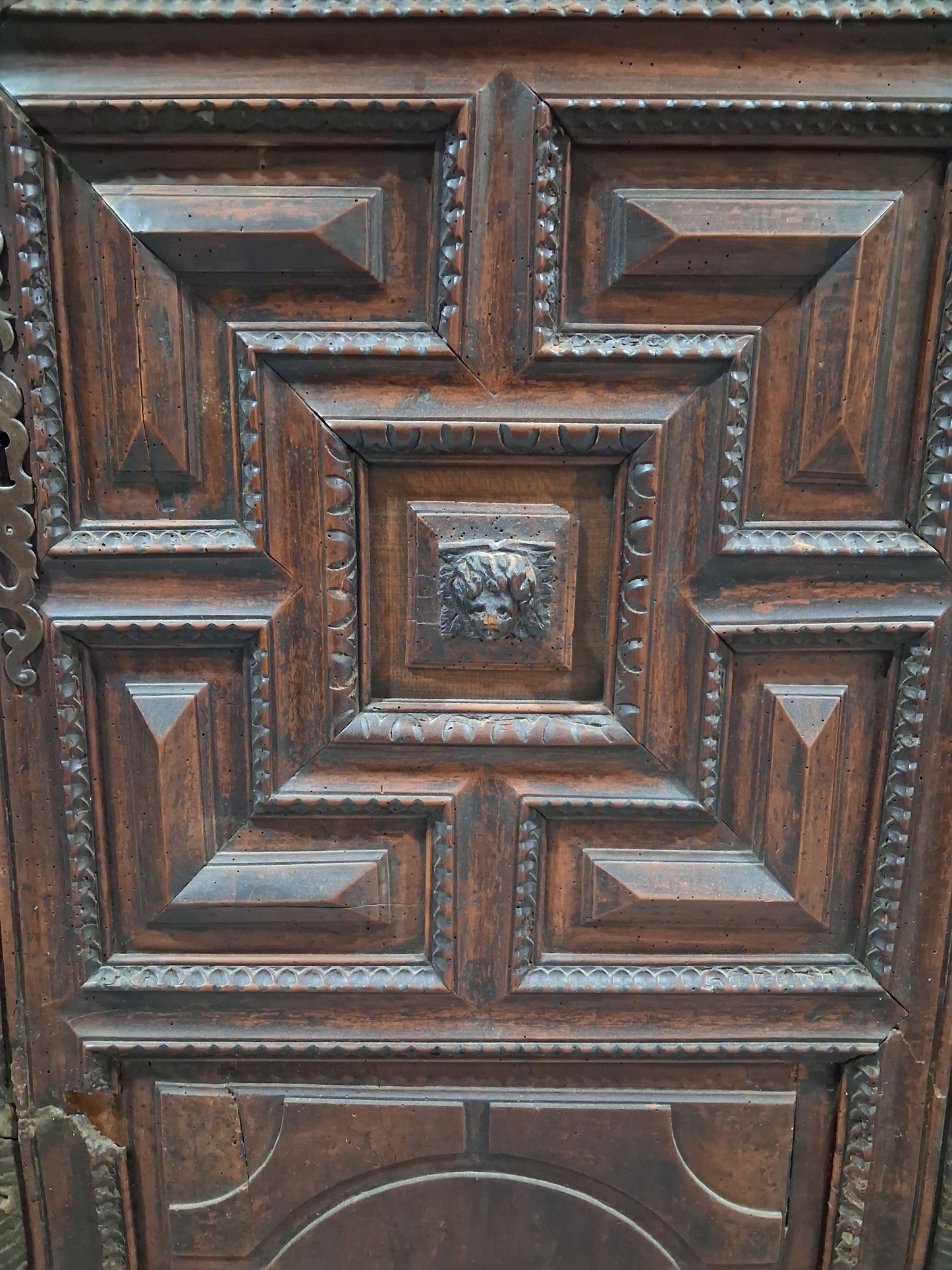 French Renaissance Revival Oak Bonnetière Cabinet, Circa 1880s