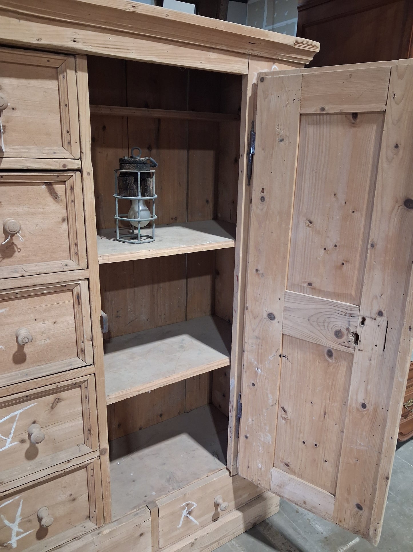 Pine cupboard with drawers