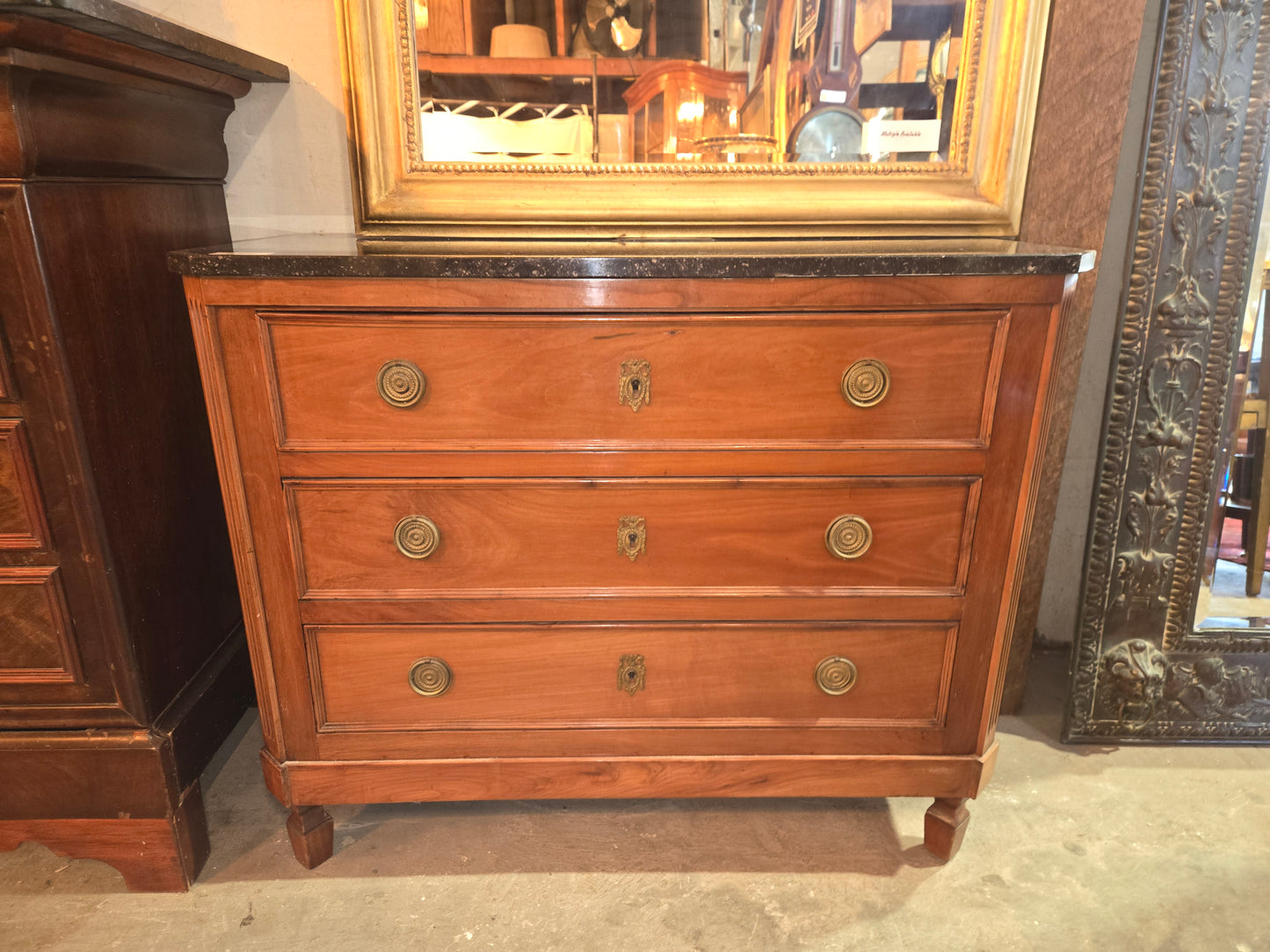 Mid 1800s LXVI Commode with Marble